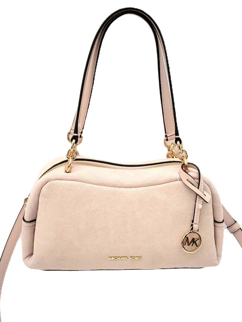 Michael Kors Cecily Small Shoulder Bag Handbag Powder Blush Suede 35F6G8CL1S